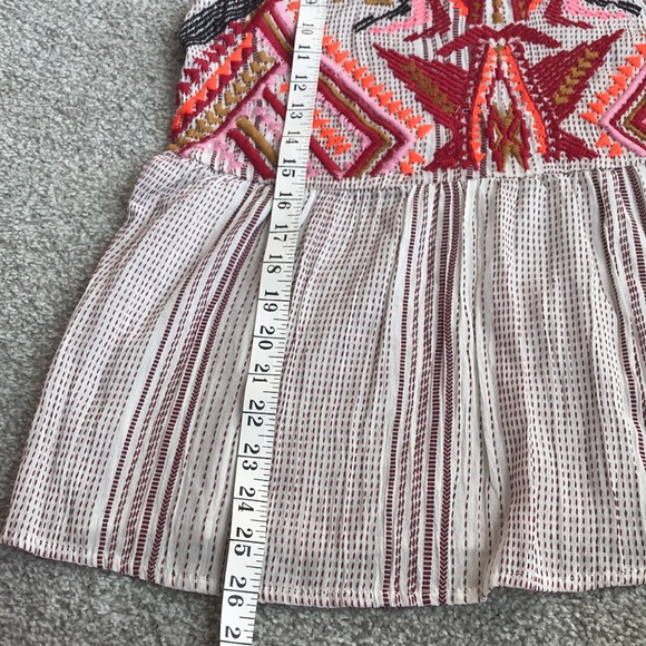 Anthropologie Dolan Embroidered Tribal Print Crewneck Tank Top - Picture 6 of 8